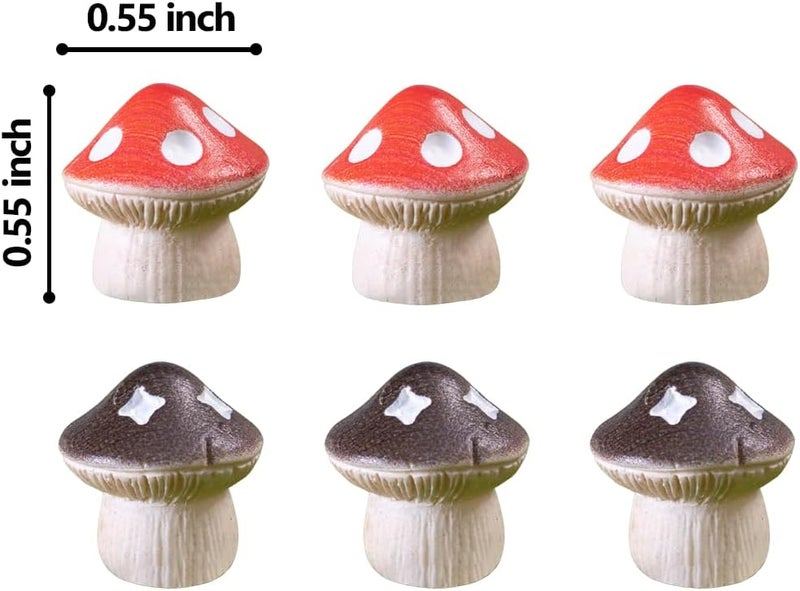 Wallertree Door Hinge Decorative Topper - Magnetic Hinge Head Mushroom Trinket - Pin Topper Miniature (Mixed, Set of 6) - Image 3